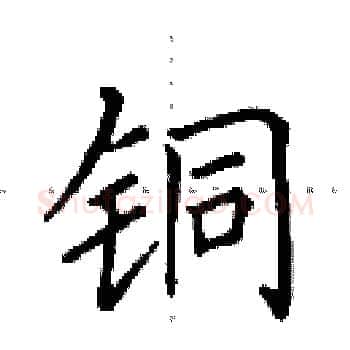 铜硬笔楷书写法,摘自田英章硬笔书法字帖