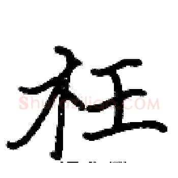 枉硬笔楷书写法,摘自张标硬笔书法字帖