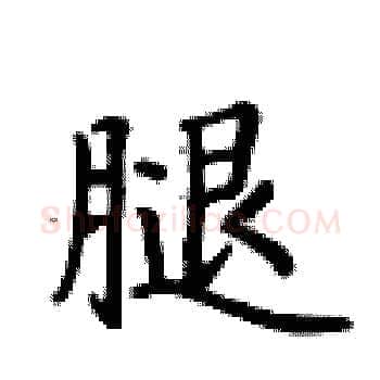 腿硬笔楷书写法,摘自卢中南硬笔书法字帖