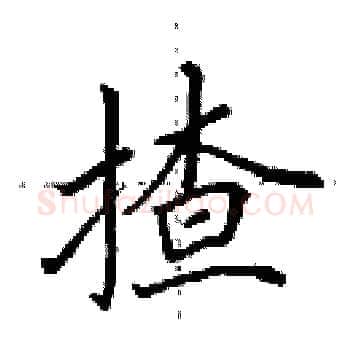 揸硬笔楷书写法,摘自田英章硬笔书法字帖