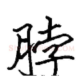脖硬笔楷书写法,摘自张标硬笔书法字帖
