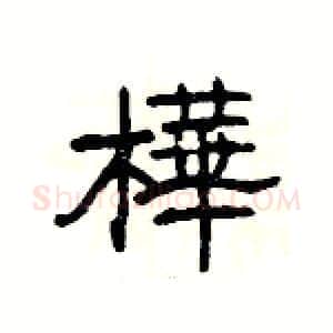 樺硬笔隶书写法,摘自杨为国硬笔书法字帖