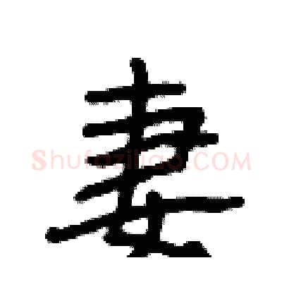 妻硬笔行书写法,摘自段相林硬笔书法字帖