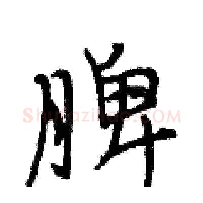 脾硬笔行书写法,摘自段相林硬笔书法字帖