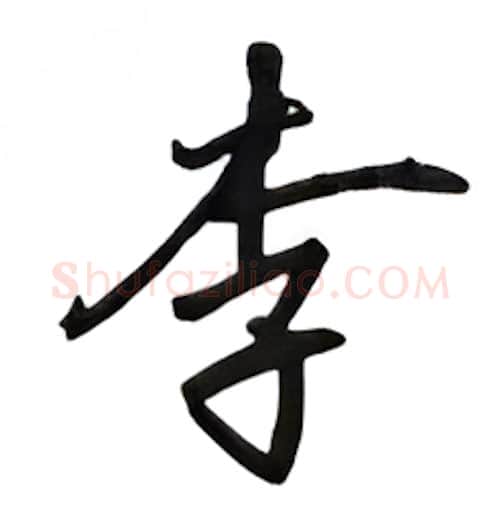 李硬笔行书写法,摘自吴玉生硬笔书法字帖