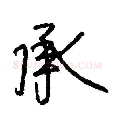 承硬笔行书写法,摘自司惠国硬笔书法字帖