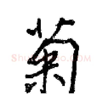 菊硬笔行书写法,摘自王正良硬笔书法字帖