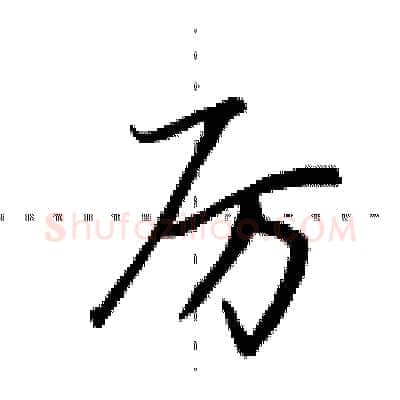 厉硬笔行书写法,摘自田英章硬笔书法字帖