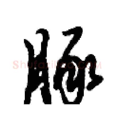 豚硬笔行书写法,摘自倪伟林硬笔书法字帖