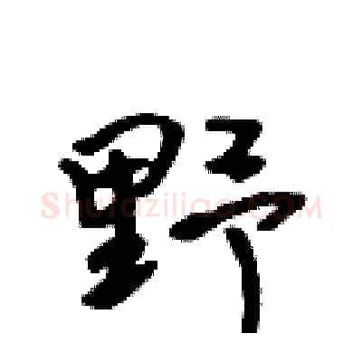 野硬笔行书写法,摘自吴身元硬笔书法字帖