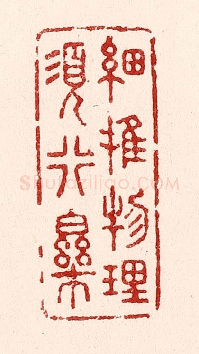 清 吴苍雷《細推物理須行樂》篆刻印章作品